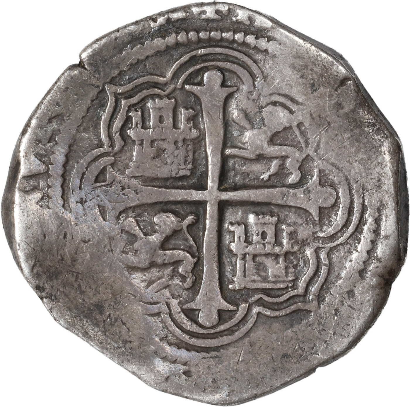 MEXICO, Mexico City, cob 8 reales, Philip III, assayer A/F (1608-9), rare.