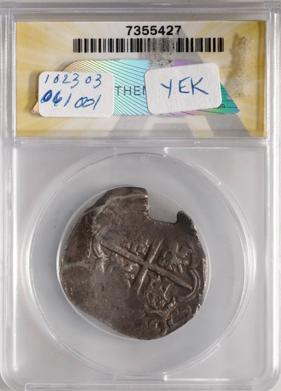 SPAIN, Seville, cob 4 reales, 1613 V, ANACS VF 20.