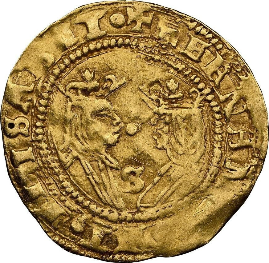 SPAIN Seville Gold Excelente Ferdinand-Isabel Dot between Busts NGC AU 55