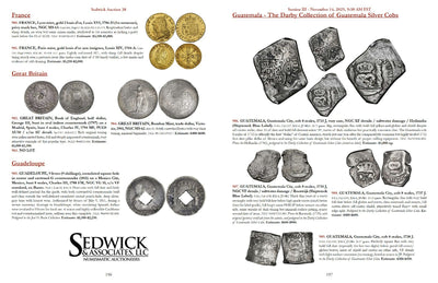Sedwick Auction 38 Nov. 13-15, 2025 Catalog - U.S., World, & Shipwreck Coins