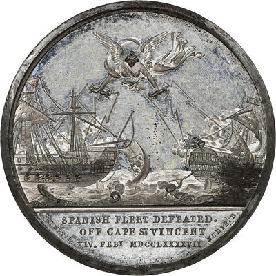 GREAT BRITAIN, white metal medal, 1797, Admiral John Jervis