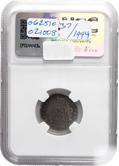 COLOMBIA, Bogotá, bust 1 real, Ferdinand VII, 1810 JF, NGC AG 3, ex-Becerra.