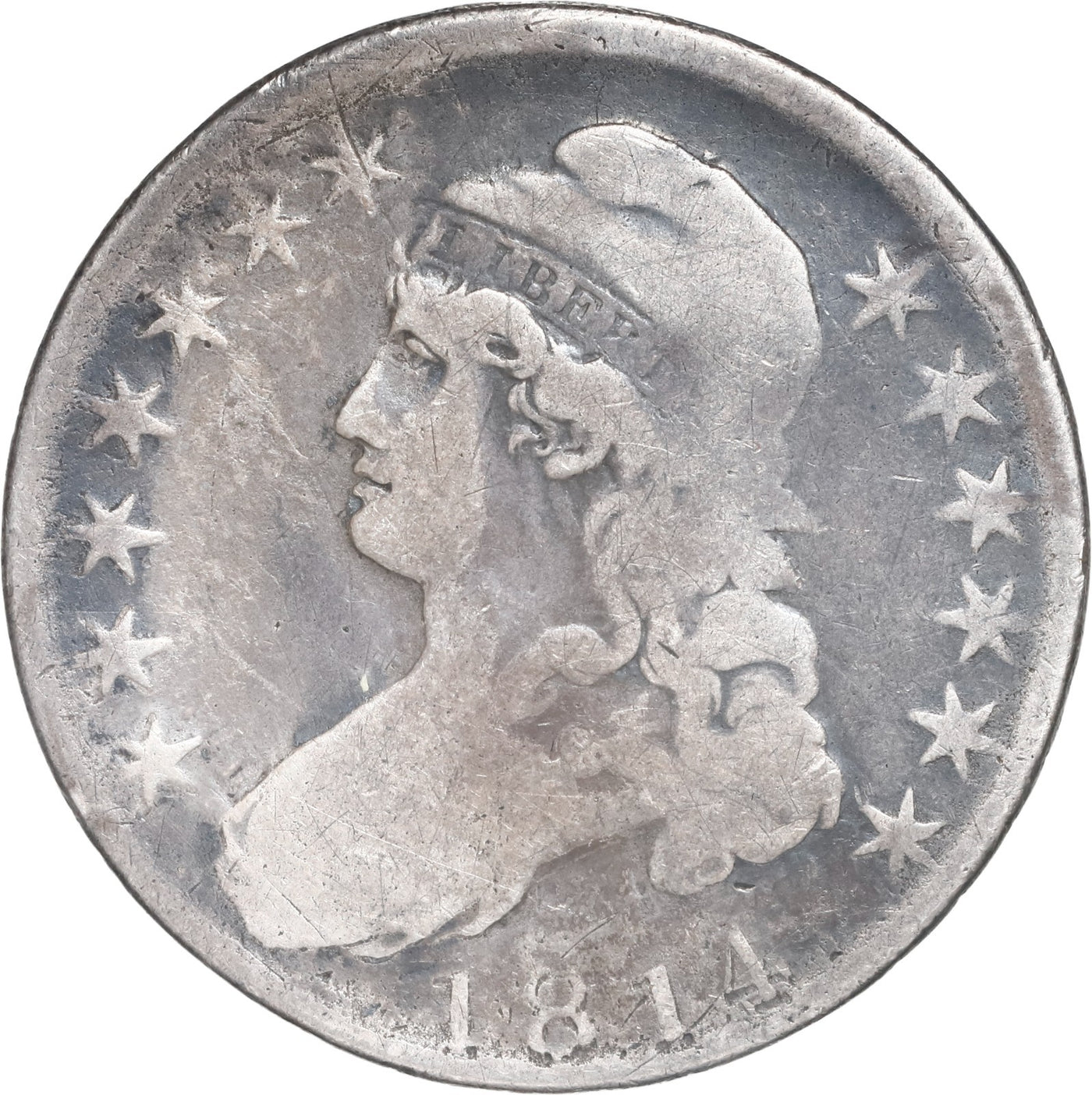 UNITED STATES, Philadelphia mint, Capped Bust half dollar, 1814.