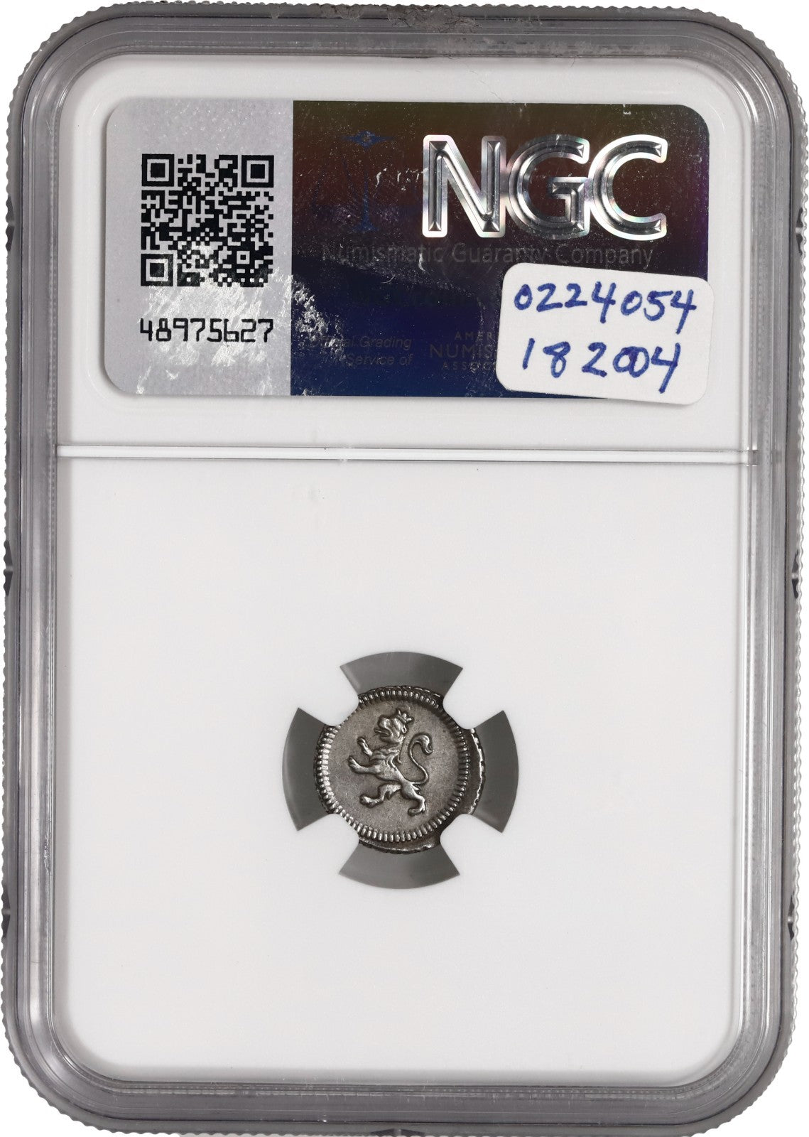 PERU, Lima, 1/4 real, Ferdinand VII, 1820, wide date, NGC MS 60 EMO Collection