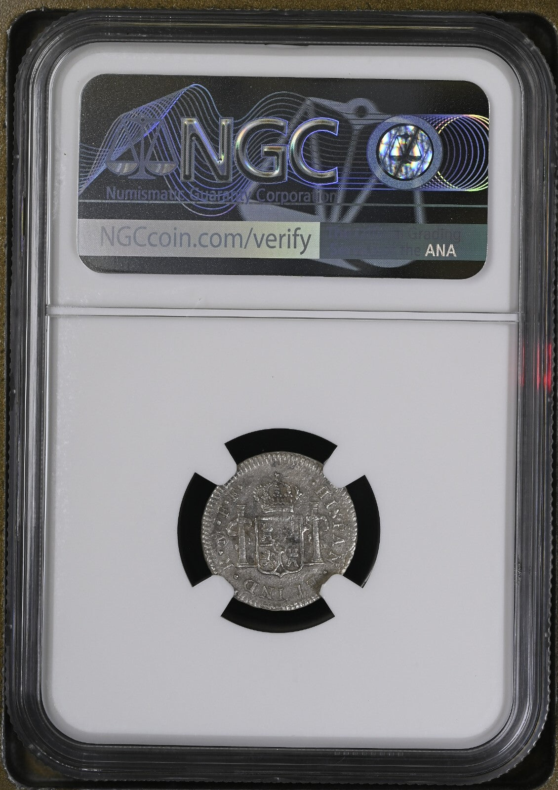 El Cazador Shipwreck (1784) Mexico Silver Bust 1/2 Real 1783 FF NGC AU Details
