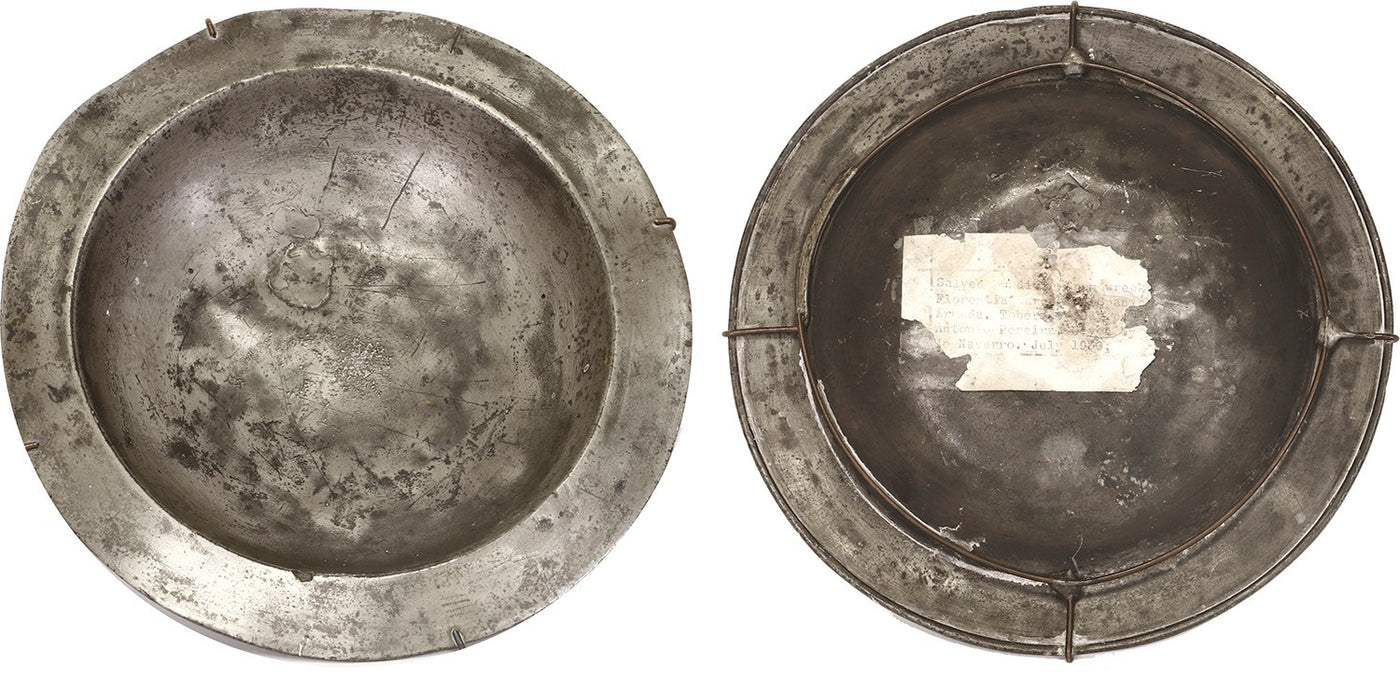 Spanish Armada (1588)  Small pewter plate, ex-"Tobermory Galleon"