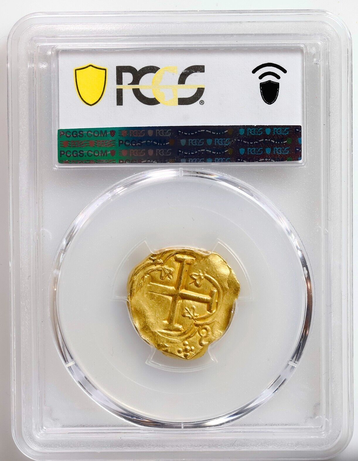 Bogotá Colombia Gold Cob 2 Escudos 1655 Assayer R PCGS MS62 Cal-1812 Rare