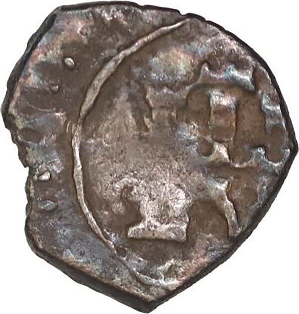 COLOMBIA, Bogotá, cob ¼ real, Philip IV, no assayer (1649-65), castle with tilte