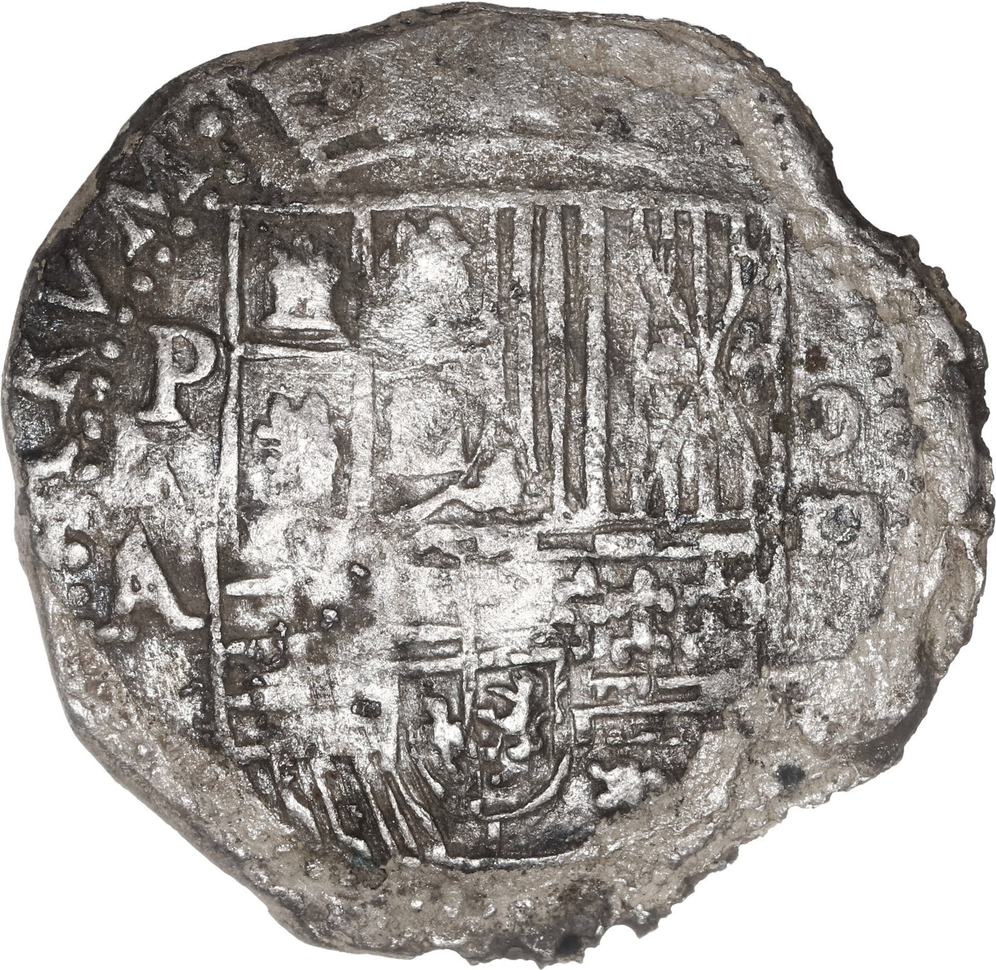 BOLIVIA, Potosí, cob 4 reales, Philip II, assayer A.