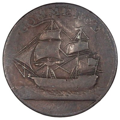 CANADA Copper 1/2 Penny Token 1781 North American Commerce ex-Oppenheim ex-Baker