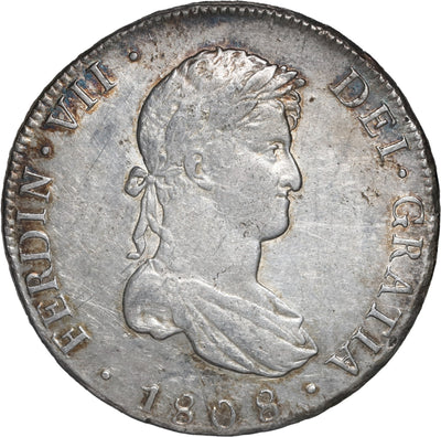 BOLIVIA, Potosí, bust 8 reales, Ferdinand VII, 1808 PJ.