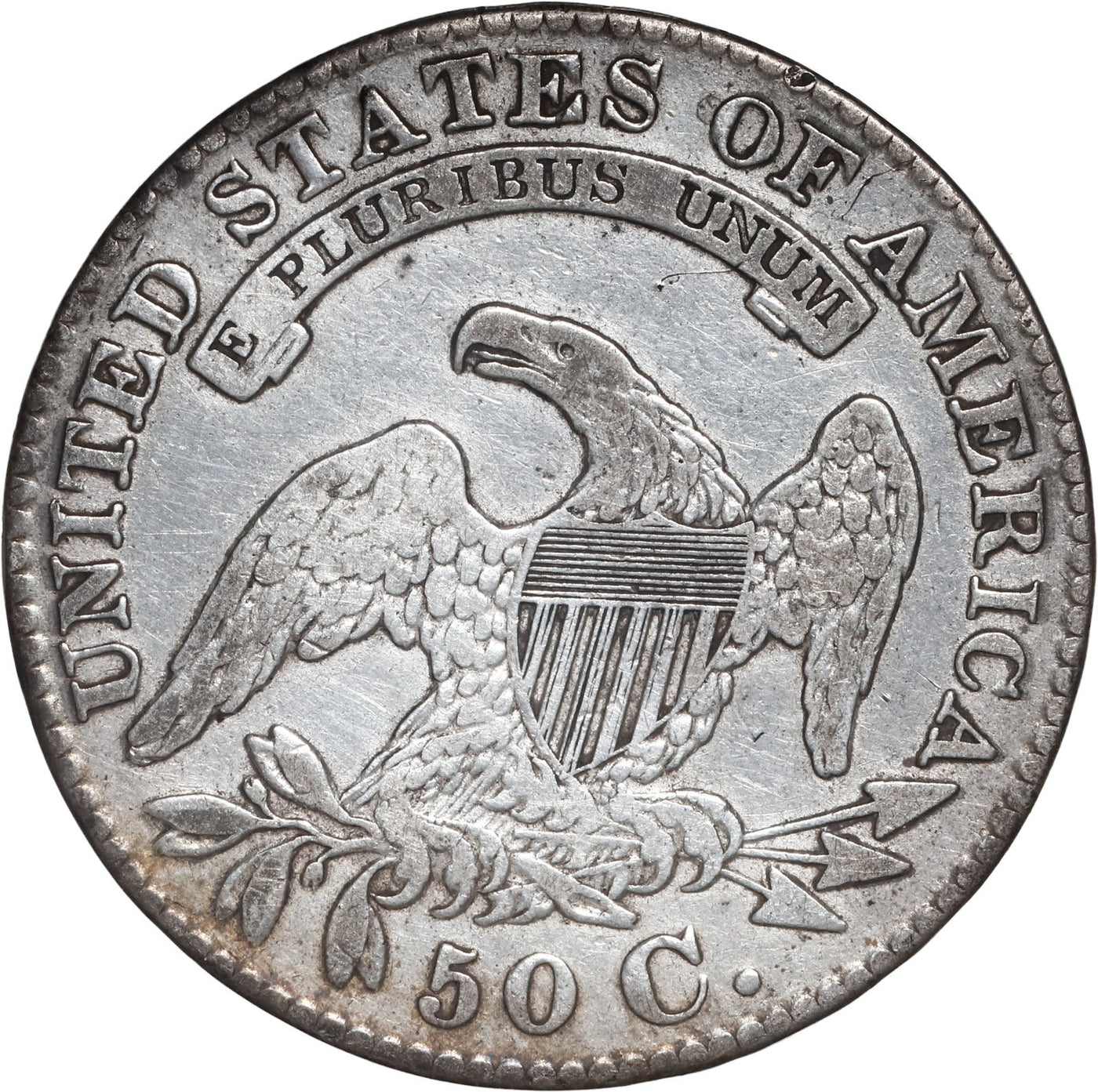 UNITED STATES, Philadelphia mint, Capped Bust half dollar, 1829, Lettered Edge.