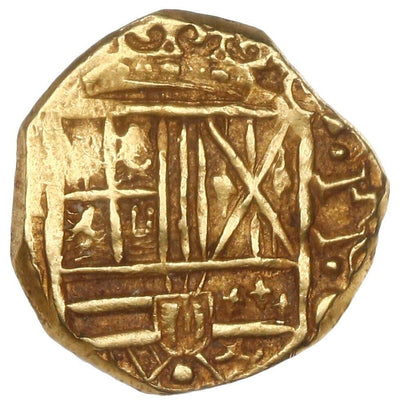 Spanish Colonial Colombia Bogota Gold Cob 2 Escudos 1689 G Very Rare