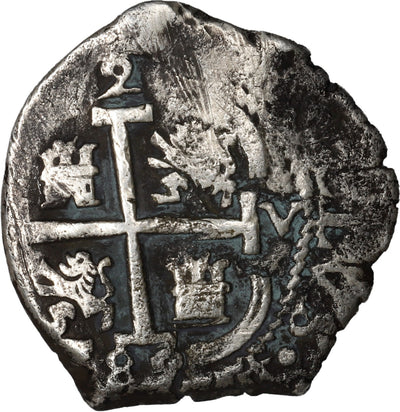 BOLIVIA, Potosí, cob 2 reales, 1682 V.