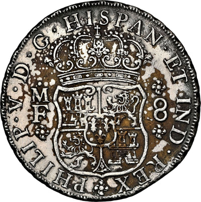Rooswijk Shipwreck (1739) MEXICO Silver Pillar 8 Reales 1736 MF NGC UNC Details