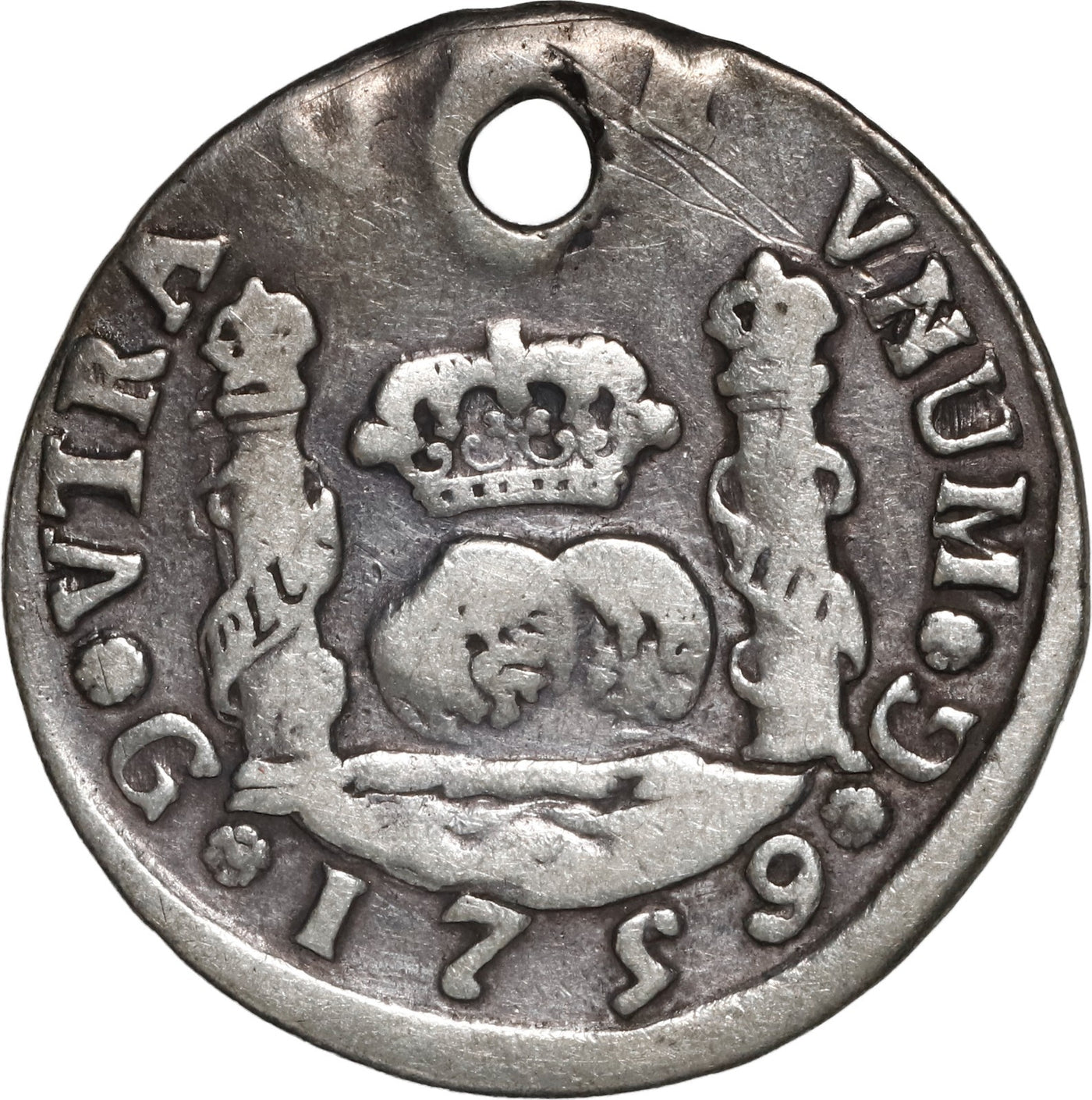 GUATEMALA, Guatemala City, pillar 2 reales, Ferdinand VI, 1759 P.