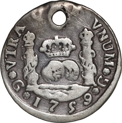 GUATEMALA, Guatemala City, pillar 2 reales, Ferdinand VI, 1759 P.