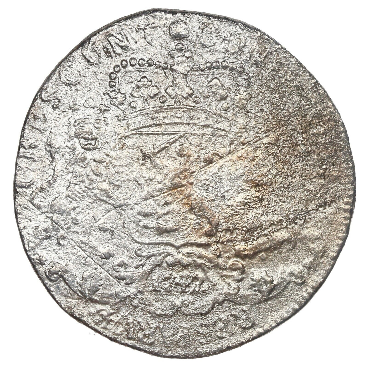 Netherlands Utrecht Silver Rider Ducatoon 1742 Hollandia Shipwreck w/ COA