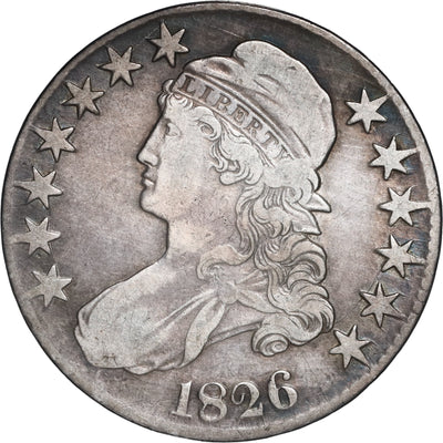 UNITED STATES, Philadelphia mint, Capped Bust half dollar, 1826, Lettered Edge.