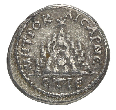 Cappadocia Caesarea AR Drachm Caracalla (AD 198-217) Year 15 (207-8) Mt. Argaeus