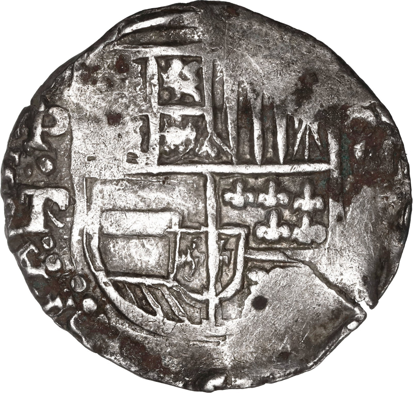BOLIVIA, Potosí, cob 4 reales, Philip IV, assayer T/TR (ca. 1640), rare.