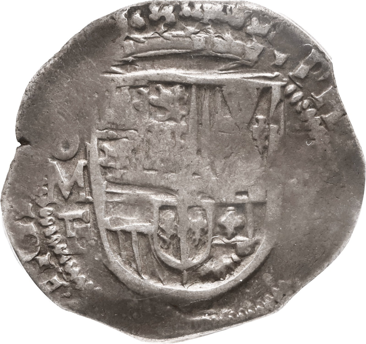MEXICO, Mexico City, cob 4 reales, Philip III, assayer F, ANACS VF 30.