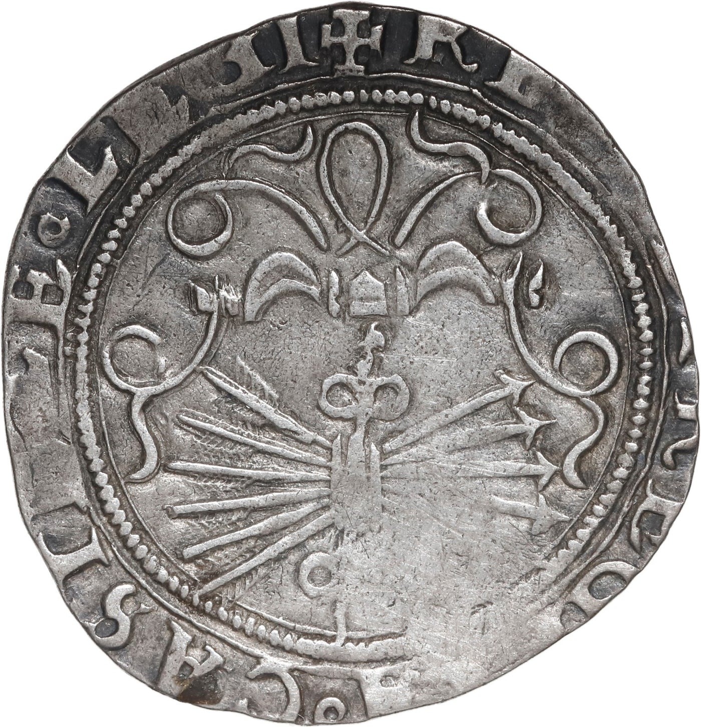 SPAIN, Seville, 1 real, Ferdinand-Isabel, assayer Gothic D to left, mintmark S