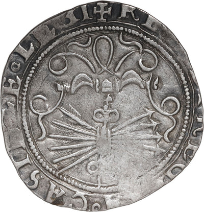 SPAIN, Seville, 1 real, Ferdinand-Isabel, assayer Gothic D to left, mintmark S