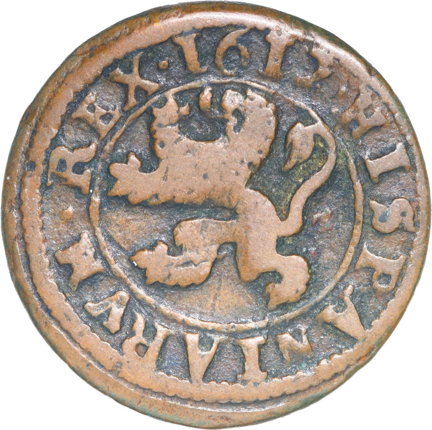 SPAIN, Segovia, copper 4 maravedis, Philip III, 1612.