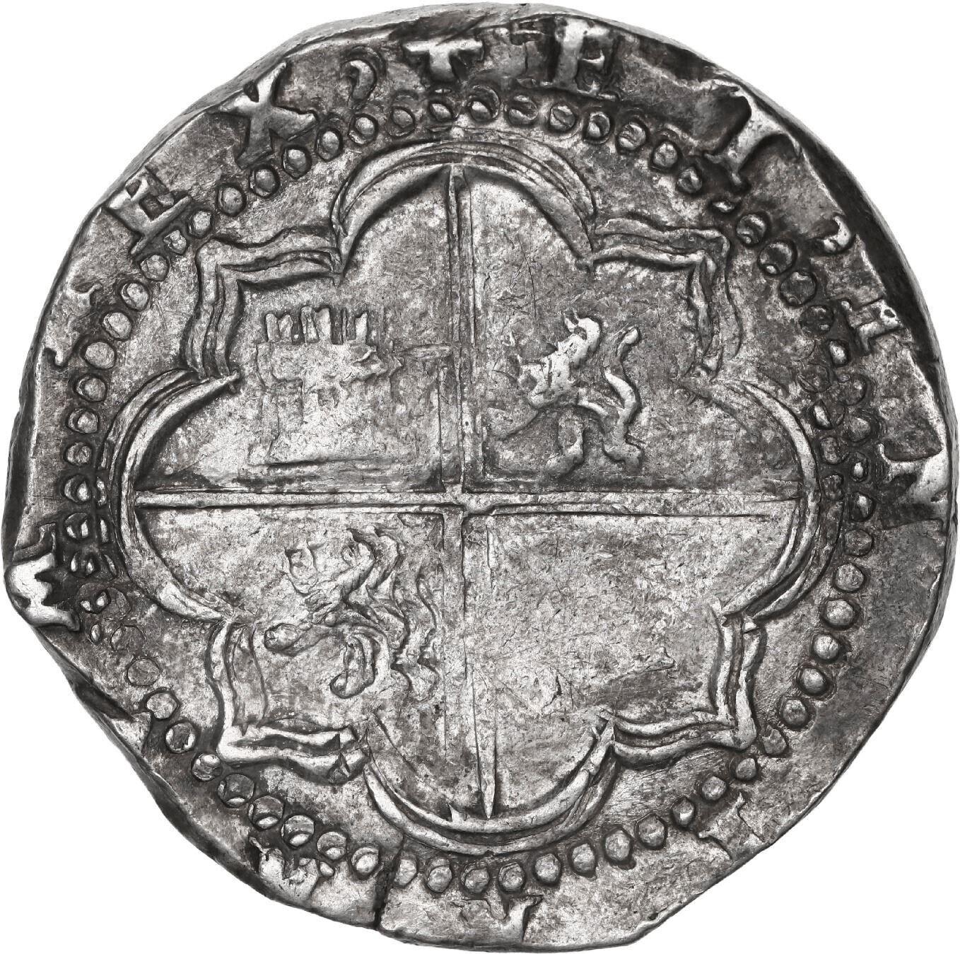 Potosí, Bolivia Silver Cob 8 Reales Philip II Assayer B (3rd Period) #1041