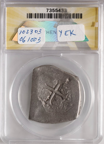 MEXICO, Mexico City, cob 8 reales, Charles II, assayer L, ANACS F 15.