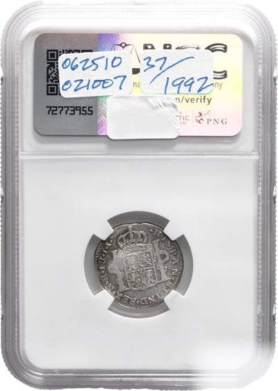 COLOMBIA, Bogotá, bust 1 real, Charles IV, 1804 JJ, NGC G details / cleaned
