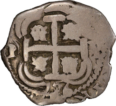 BOLIVIA, Potosí, cob 2 reales, 1726 Y, Louis I, PCGS F15, ex-August.