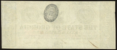 Milledgeville, Georgia, State of Georgia, $5, Jan. 15, 1862, Civil War Note