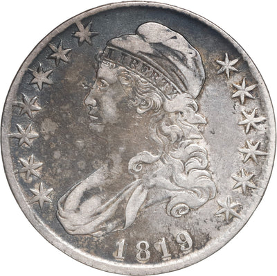 UNITED STATES, Philadelphia mint, Capped Bust half dollar, 1819, Lettered Edge.
