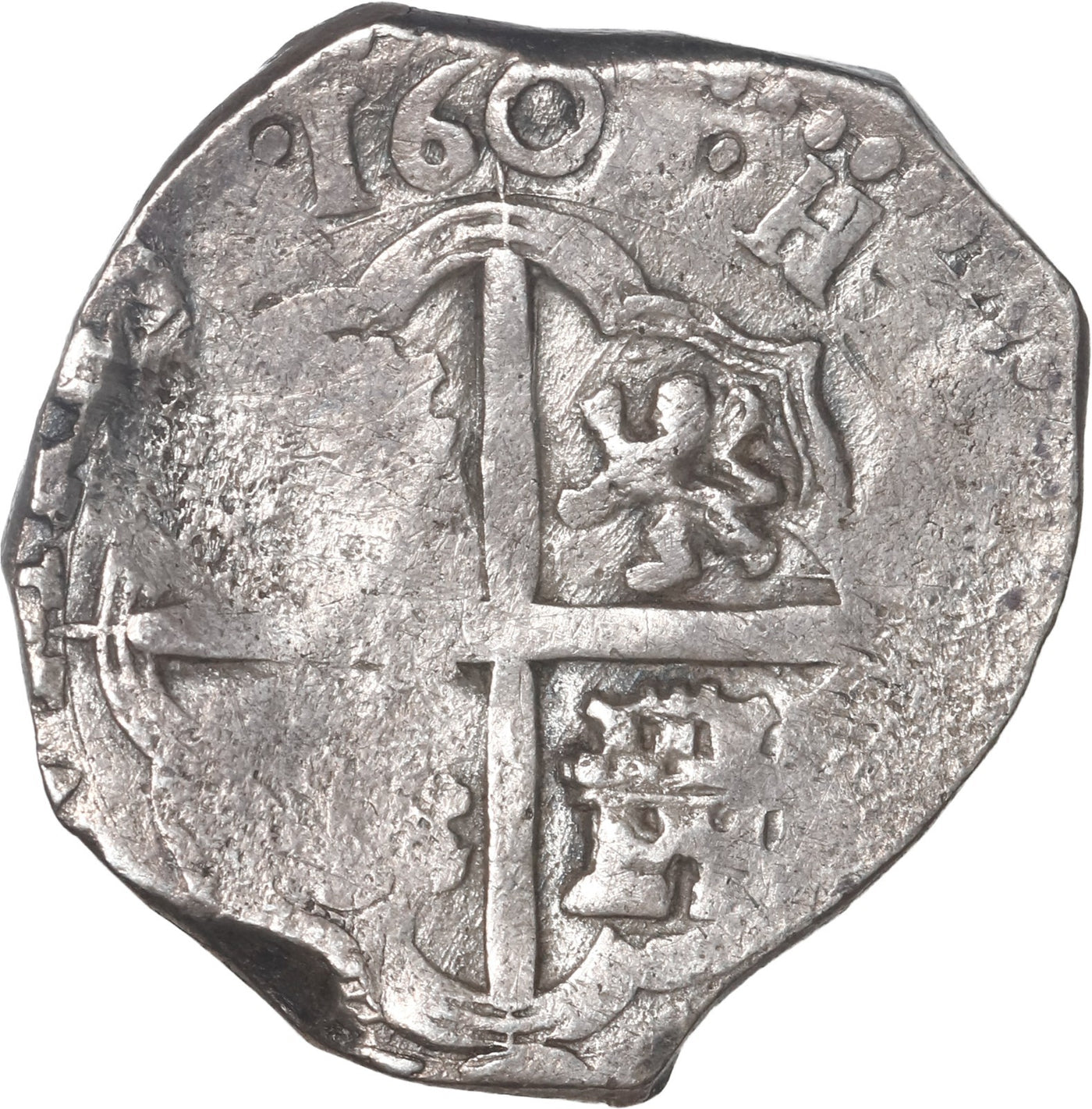 SPAIN, Seville, cob 2 reales, Philip III, assayer not visible, OMNIVM in legend.