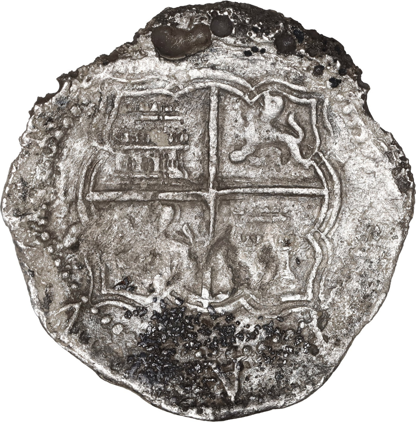 BOLIVIA, Potosí, cob 4 reales, Philip II, assayer A.