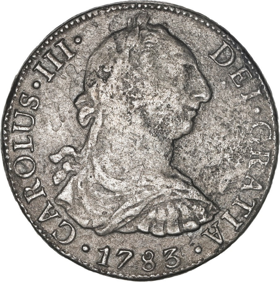 MEXICO, Mexico City, bust 8 reales, Charles III, 1783 FF.