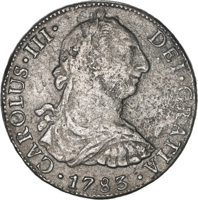 MEXICO, Mexico City, bust 8 reales, Charles III, 1783 FF.