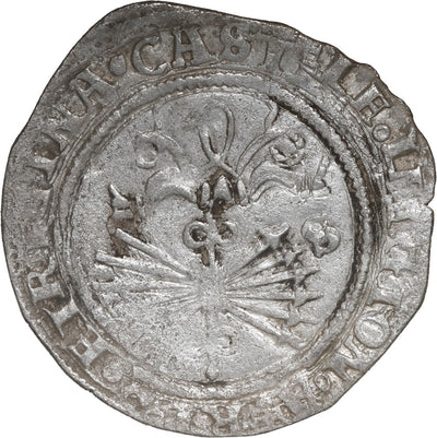 SPAIN, Seville, 1 real, Ferdinand-Isabel, no assayer, mintmark S on reverse.