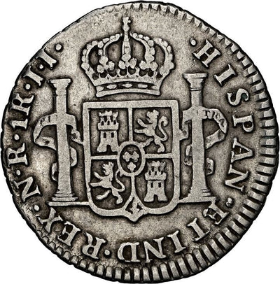 COLOMBIA, Bogotá, bust 1 real, Charles IV, 1798 J J, mintmark N•R, NGC VF 25