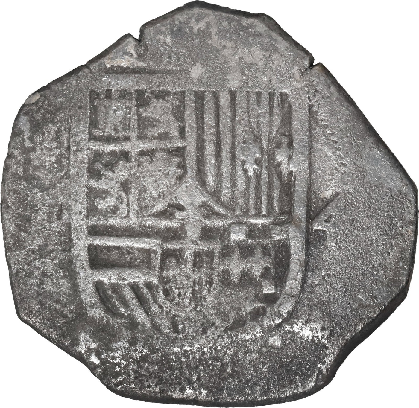MEXICO, Mexico City, cob 4 reales, Philip III, assayer not visible.