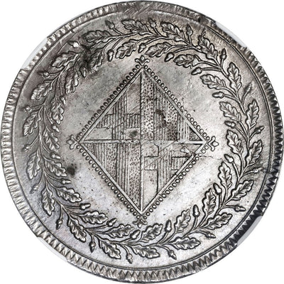 SPAIN, Barcelona, 5 pesetas, Joseph Napoleon, 1809, NGC MS 62.