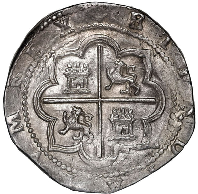 Lima, Peru Silver Cob 8 Reales Philip II Assayer Diego de la Torre