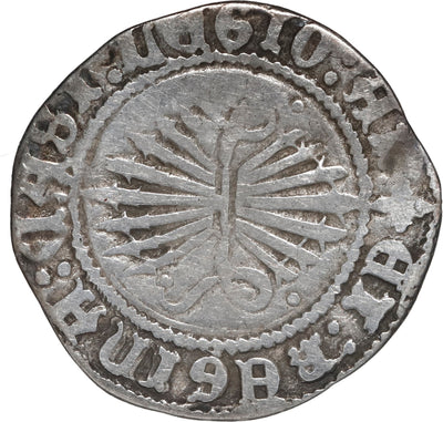 SPAIN, Seville, ½ real, Ferdinand-Isabel, assayer * below S under yoke