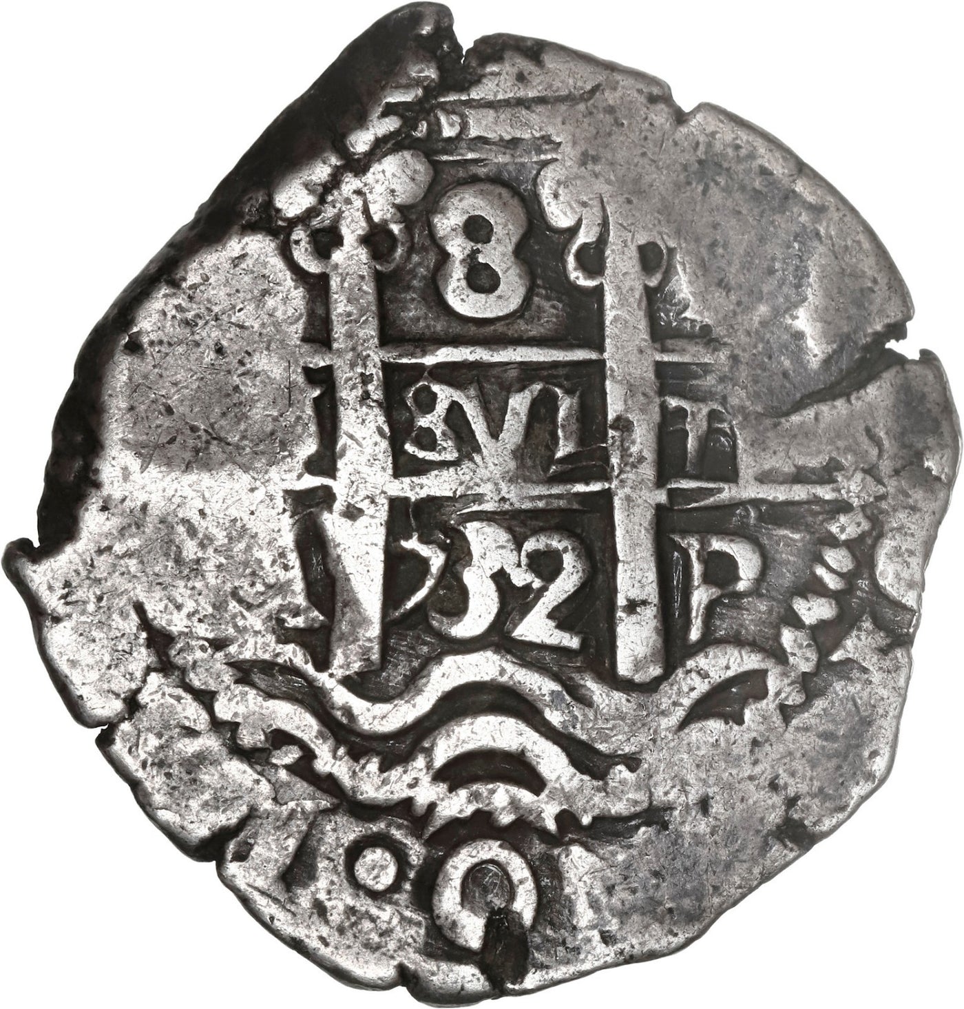 BOLIVIA, Potosí, cob 8 reales, 1732 YA, rare.