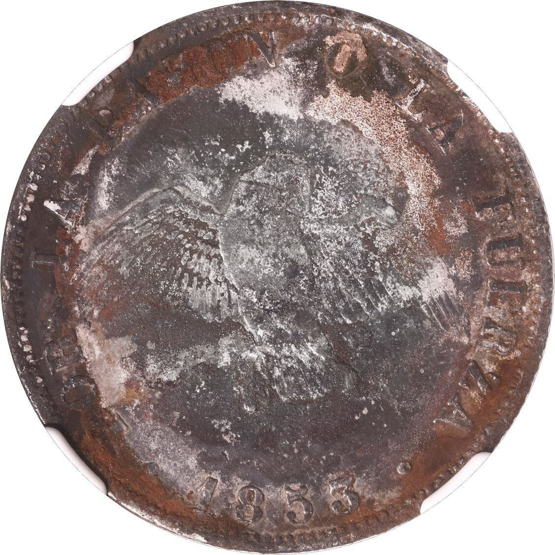 SS Central America Shipwreck (1857) Santiago Chile Silver 50 Centavos 1853 NGC