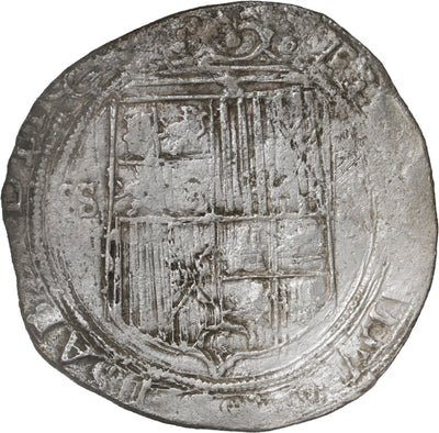 SPAIN, Seville, 4 reales, Ferdinand-Isabel, assayer * on reverse.