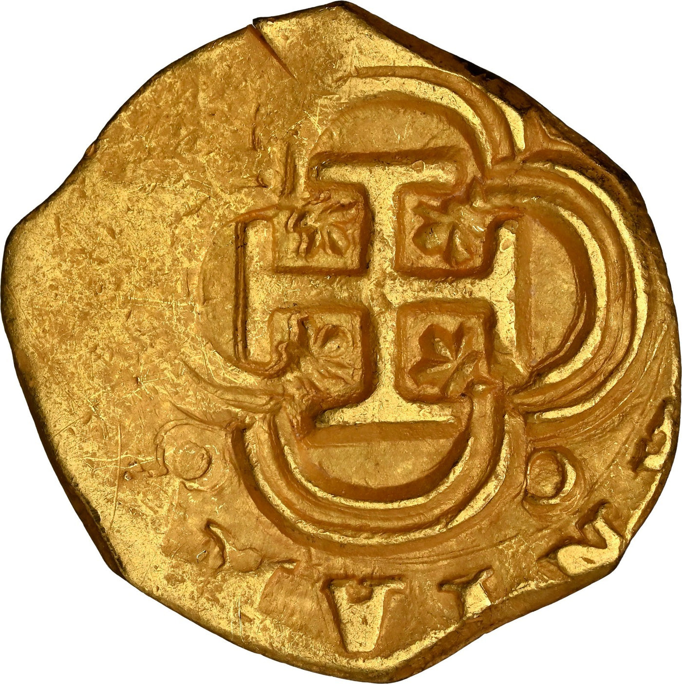 SPAIN, Seville, gold cob 1 escudo, Philip III, assayer D, NGC MS 62.