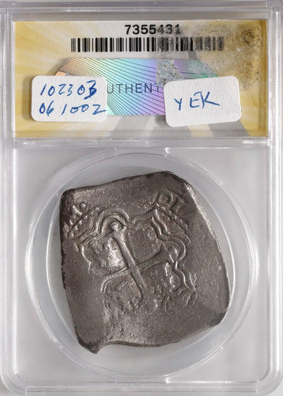 MEXICO, Mexico City, cob 8 reales, Philip IV, assayer P (ca. 1660), ANACS VF 20.